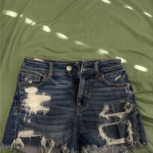 American Eagle Outfitters Blue Denim Jean Mom Shorts